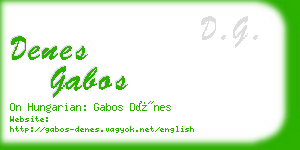 denes gabos business card